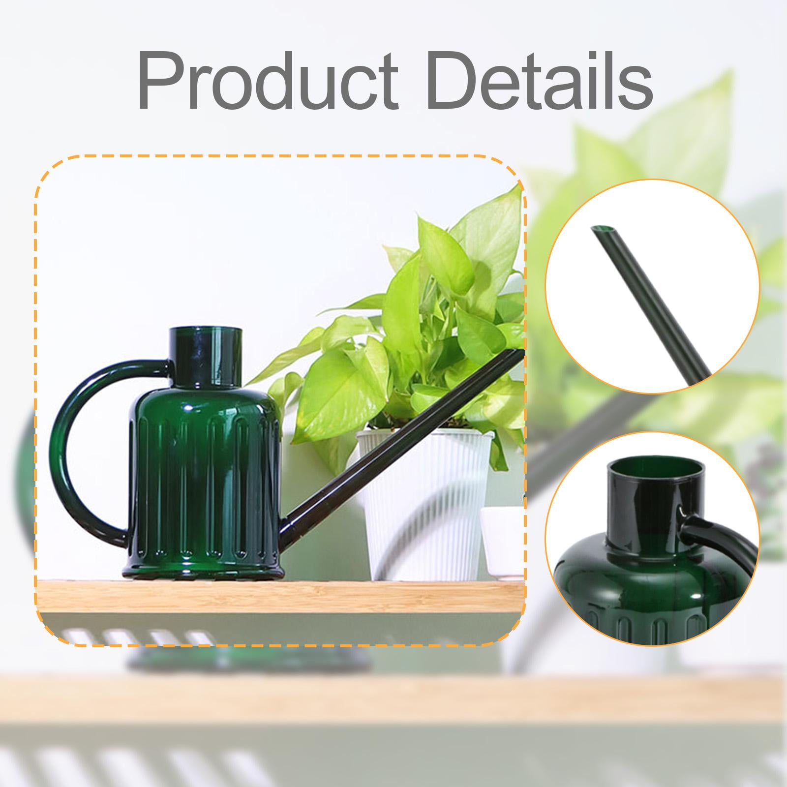 colaxi Garden Water Can Watering Can 1L Small Portable Handle Modern Gardening Tool Watering Pot for Yard Bonsai Patio Indoor Plants Green
