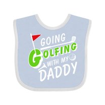 Inktastic Going Golfing with My Daddy- Kids Golf Boys or Girls Baby Bib