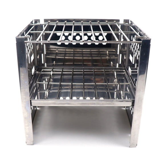 Baohd Stainless Steel Barbecue Grill Portable Folding Washable Reusable Removable Grills Outdoor Backyard Weekend Grilling Tools Straight Grill Net