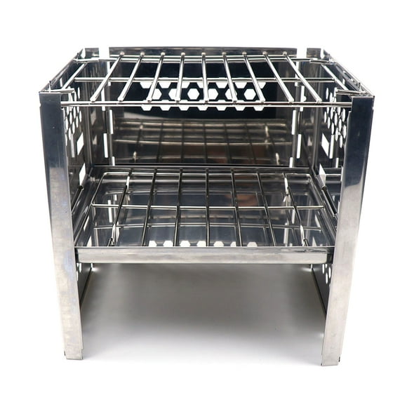 Cateissary Parrilla de barbacoa de acero inoxidable, parrillas portátiles lavables reutilizables, herramientas para asar a la parrilla de fin de Utensilios de cocina