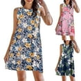 thumbnail image 4 of Ruyang Women's Summer Dresses 2024 Beach Casual Sleeveless Floral Print Tank Loose Sundress with Pocket Summer Casual Mini Dresses, 4 of 4