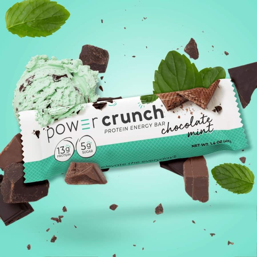 Power Crunch Protein Energy Wafer Bar – Chocolate Mint (12-Pack)