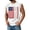 White, variant on GrmtClth 250 Anniversary Usa Tank Top Patriotic 1776-2026 Print Shirt Classic Sleeveless T-Shirts Dressy Round Neck Blouse Light Blue XL