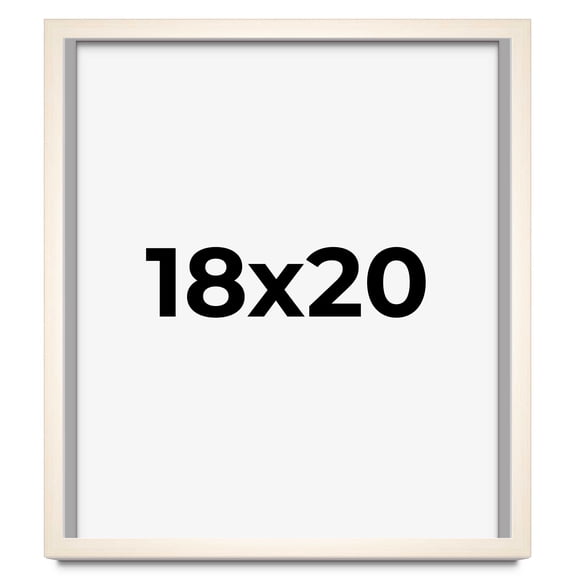 18x20 Frame White Wheat Solid Wood Picture Frame | Moulding Width 0.75 Inches | Interior Depth 0.5