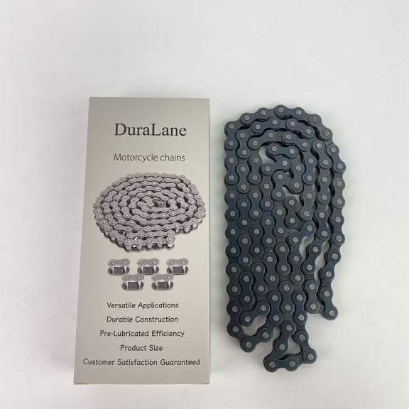 DuraLane Motorcycle chains,40 Roller Chain 5 Feet with 5 Free Connecting Links, Carbon Steel Drive Chain for Mini Bike, Go-Kart, Scooter, Snow Thrower, Dirt Bike