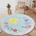 thumbnail image 4 of TEMBR Round Rug,Solar System Large Non Slip Super Soft Plush Area Rug for Kids Room Playroom Nursery Bedroom, Educational Washable Circular Floor Mat for Home Room Decorative(39.4"), 4 of 7