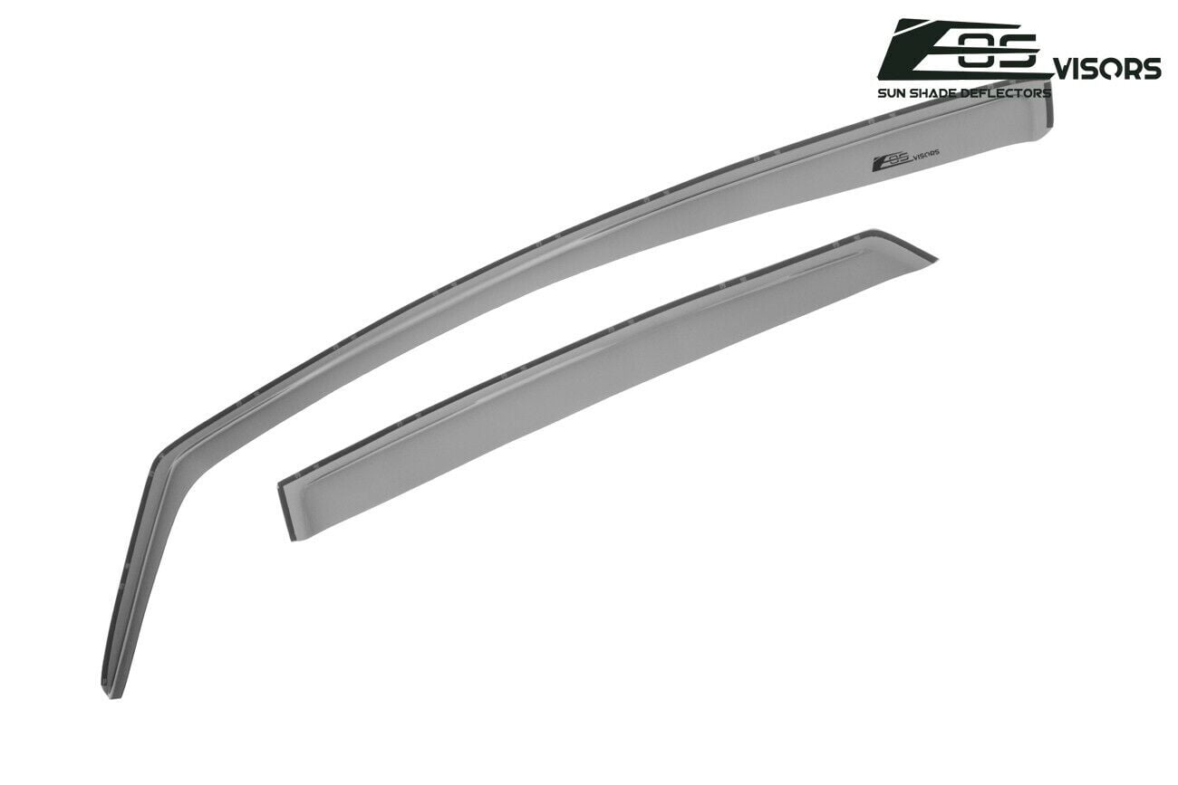 Extreme Online Store Fits ALL 2011-2019 Ford Fiesta Sedan Models | EOS Visors IN-CHANNEL Style SMOKE TINTED Side Vents Window Deflectors Rain Guards