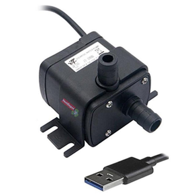 Bombas de Agua Continua MiniPumper 2.m=72L/hr 0m=240L/hr 6W USB Entrada 8mm Salida 8mm 12V 100-240V 60Hz.