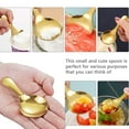 thumbnail image 4 of 7 Pcs Stainless Steel Mini Spoons Topboutique Metal Small Spoons Honey Spoons Short Handle Milk Powder Spoons Coffee Spoon Salt Spoons Cute Round Spoon for Sugar Jar Spices Dessert,Gold, 4 of 7