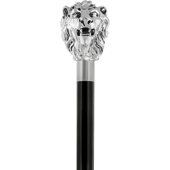 Victorian Style Lion Head Walking Cane, Decorative Handle, Gift for Men
