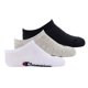 thumbnail image 1 of Champion Calcetines para Niños, Paquete de 3 - Sneaker, Color sólido Negro/Gris/Blanco 27-30, 1 of 7