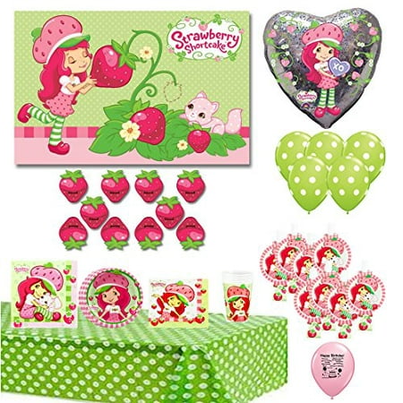 Strawberry Shortcake Party Supplies, Balloons and Party Game Bundle