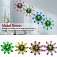 thumbnail image 2 of Metal Flower Wall Art Sculpture Outdoor Hanging Ornament for Garden Home Decor, 2 of 5