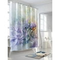 thumbnail image 3 of Fsddascl Purple Lavender Shower Curtain Set - Small 36" x 72" Washable Bathtub Curtain with 12 Hooks, Spring Flower Pastoral Bike Rustic Waterproof Fabric Stall Shower Curtains for Bathroom/Bathtub, 3 of 6