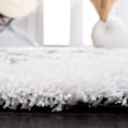 thumbnail image 4 of SAFAVIEH Barcelona Mira Geometric Shag Area Rug, Ivory/Silver, 9' x 12', 4 of 8