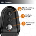 thumbnail image 3 of Lasko CT16451 Gray 1500W 2 Speed, Oscillating, Thermostat Ceramic Tower Space Heater, 3 of 11