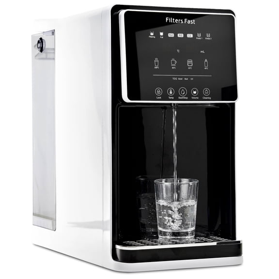 Filters Fast FF-CTRO Countertop Reverse Osmosis System Dispenser with Instant Hot Water