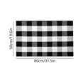 thumbnail image 3 of Orange and Black Plaid Rug, 32'' x 20'' Fall Outdoor Front Door Decor Mat, Cotton Washable Hand-Woven Rug for Layered Doormat, Autumn Halloween Thanksgiving Carpet for Porch, Entryway, 3 of 7