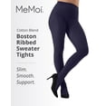 thumbnail image 2 of Women's MeMoi MO-327 Ribbed Sweater Tights (Navy XS/S), 2 of 11