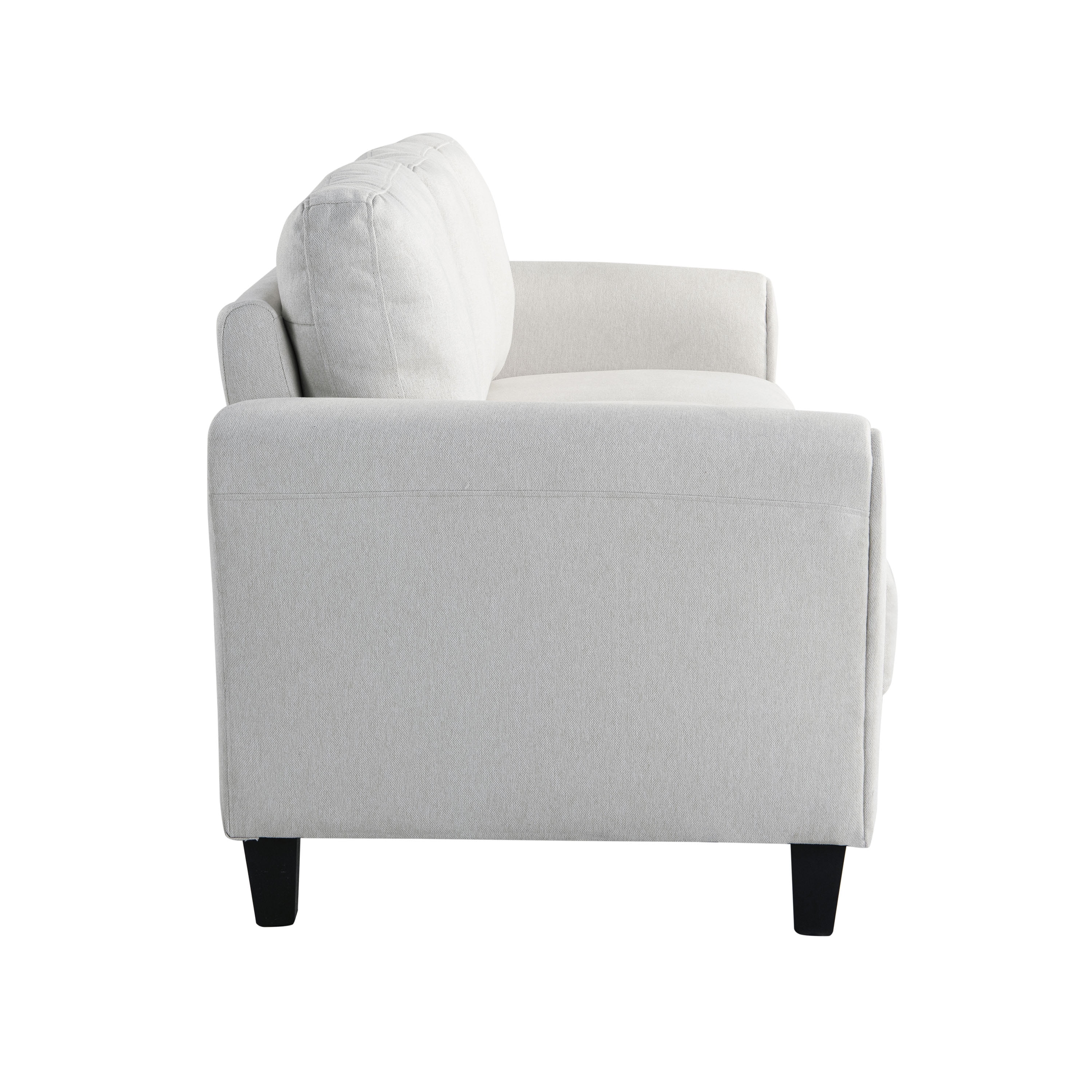 Lifestyle Solutions Alexa Sofa with Rolled Arms, Oyster Fabric