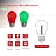 thumbnail image 2 of Bombillas LED Jslinter, cadena de colores, 1 W, E26, 24 unidades, rojo/verde, 2 of 7