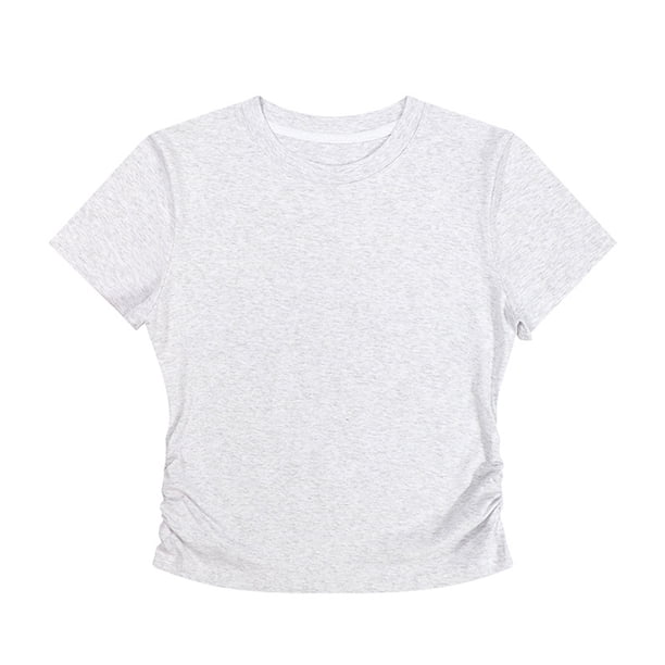 Camisetas de Verano para las Mujeres, Cuello Redondo Sólido de Moda, Blusas sin Mangas Casual para las Mujeres