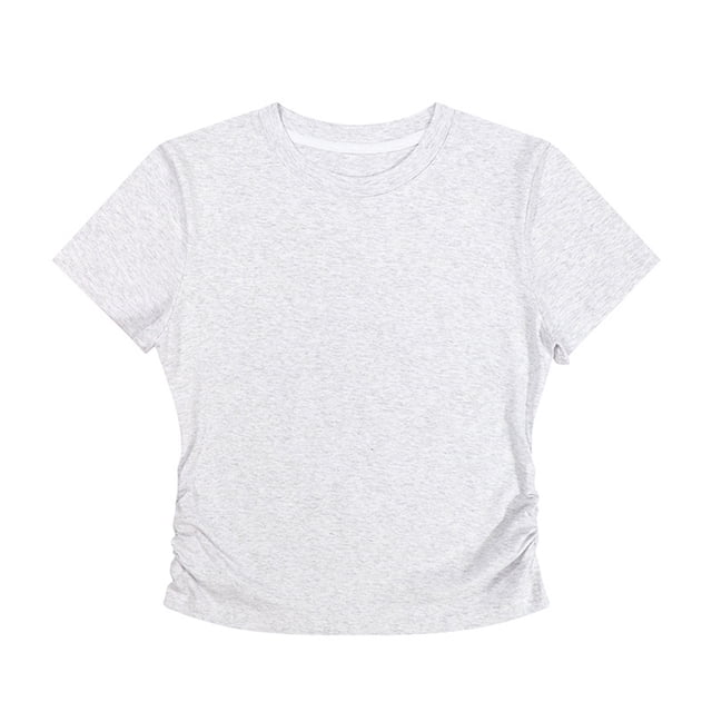 Camisetas de Verano para las Mujeres, Cuello Redondo Sólido de Moda, Blusas sin Mangas Casual para las Mujeres