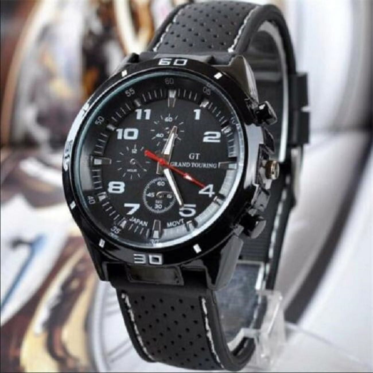 Montre GT Sport Pour Homme - Bracelet Silicone Noir - Quartz 2023 - Neuf Avec étiquettes