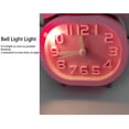 thumbnail image 2 of Reloj despertador Seitruly Electrónica rosa con espejo de cristal, 2 of 6