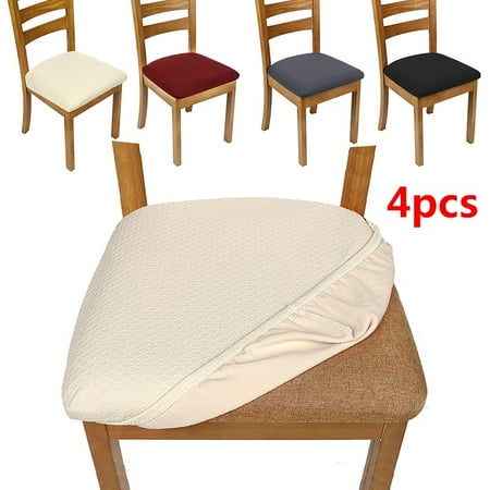 4Pcs/set Stretch Chair Seat Covers Dining Chair Seat ...