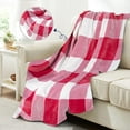 thumbnail image 4 of Qiweii Double-Sided Fleece Plaid Flannel Blanket Thick Warm Soft Printed Sofa Office Blanket Heavy Duty Gift for Home Travel, 4 of 6