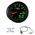 thumbnail image 4 of MaxTow | Factory Color Matched Gray Full Size Dual Pillar Pod for 1999-2007 Ford Super Duty Powerstroke with MaxTow Black & Green Double Vision Series 60 PSI Boost Gauge and 1500 F EGT Pyrometer, 4 of 6