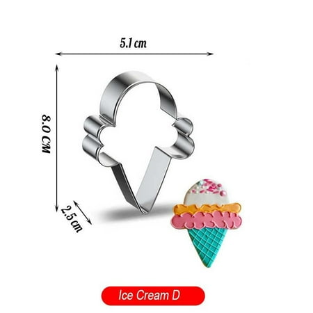 

Cake Cookie Cutter Summer Ice Cream Wedding Party Stainless Steel Biscuit Knife Baking Fruit Cut Ki