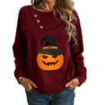thumbnail image 4 of Qepwsc Womens Long Sleeve Halloween Shirts Tops for Women Crew Neck Graphic Sweatshirt Casual Blouses Tees Going Out Tops Basic Tees Top Loose Fits lounge Tshirts for Women Plus Size S-XXL, 4 of 7