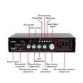 thumbnail image 5 of 1000W Home Car Power Amplifiers 2 Channel Bluetooth Surround Sound FM USB Remote Control Mini HIFI Digital Stereo Amp, 5 of 6