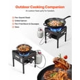 thumbnail image 2 of VEVOR Single Burner Outdoor Propane Gas Stove, 200,000 BTU Propane LPG Gas Camping Stove, Heavy Duty Carbon Steel Outdoor Cooker, with Shield & 20 PSI Regulator, for BBQ Camp Home Patio Seafood Boil, 2 of 9