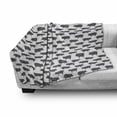thumbnail image 3 of Pig Soft Flannel Fleece Blanket, Continuous Pig Animal Silhouette Pattern Domestic Mammal Husbandry Concept, Cozy Plush for Indoor and Outdoor Use, 60" x 80", Charcoal Grey and White, by Ambesonne, 3 of 6