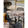 thumbnail image 5 of Outdoor Tablecloth with Umbrella Hole for Patio/Picnic/Party/Camping, Rustic Star Brown Waterproof Table Cloth Square Cover Washable, Vintage Plants Berry Wooden Grain (60"x 60"), 5 of 8