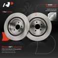 thumbnail image 5 of A-Premium 14.37 in (365 mm) Rear Vented Disc Brake Rotors + Ceramic Pads Kit Compatible with Select Tesla Models - Model S 2012 2013 2014 2015 2016, 6-PC Set, 5 of 9