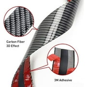 MACHSWON Rubber Carbon Fiber Door Sill Protector Edge Guard Strip Bumper Protector Car Sticker 2.5M