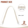 thumbnail image 2 of Uxcell 2 Pcs Metal PU Leather Purse Handle Strap Replacement for DIY Women Clutch Bag Handbags Beige 26 inch, 2 of 7