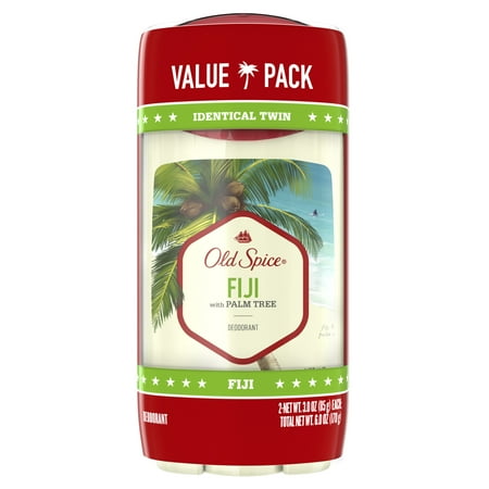 Old Spice Deodorant for Men Fiji with Palm Tree Scent Inspired by Nature 3 oz (Pack of 2)