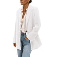 thumbnail image 1 of Chaqueta Blazer de Pana para Mujer PRETTYGARDEN Invierno Blanca Talla M, 1 of 8