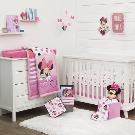 Disney Minnie Mouse Loves Dots 3 Pc Crib Bedding Set And