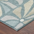 thumbnail image 3 of Addison Rugs Chantille Indoor/Outdoor Transitional Floral Teal Machine Washable Rectangle Rug, 5' x 7'6", 3 of 8