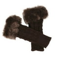 thumbnail image 3 of Knit Arm Warmers Fingerless Gloves for Women Winter Wrist Warmers with Thumb Hole, 3 of 3