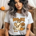 thumbnail image 2 of Boo-Jee Ghost Pumpkin Coffee Halloween Graphic T-Shirt, Ash, Size 2XL, 2 of 6