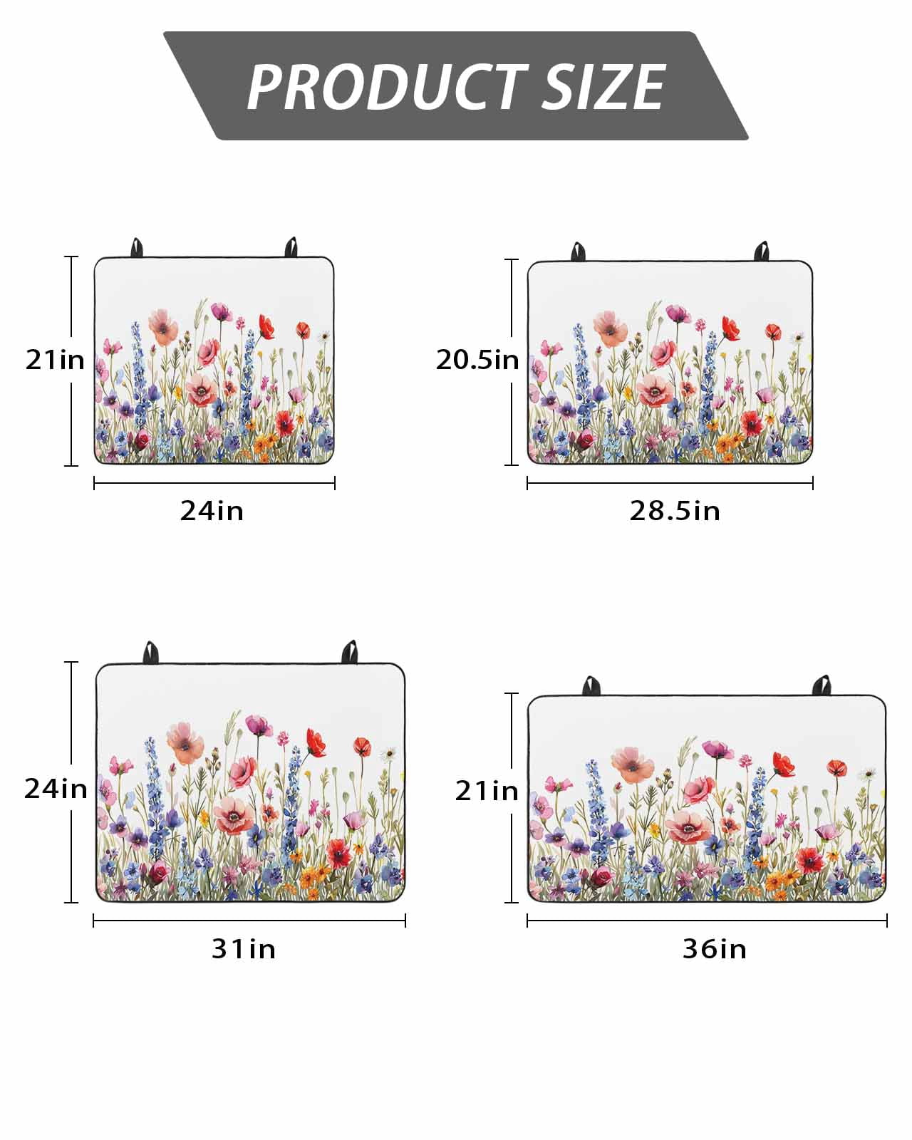 Stove Top Covers for Electric Stove, Pastoral Spring Floral Glass Stovetop Cover Protector, Elegant Summer Flower Botanical Induction Cooktop Protector Oven Mat for Kitchen Countertop 24"x21"