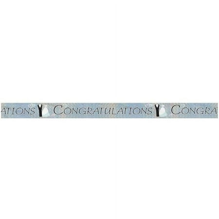 9' Prism Bride and Groom Congratulations Wedding Banner