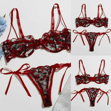 

Hillsionly Women s Lace Strappy Lingerie Sets Underwear Sexy Teddy Bodysuit Set
